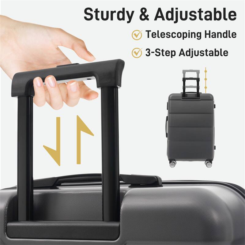 Sturdy & Adjustable  
Telescoping Handle  
3-Step Adjustable