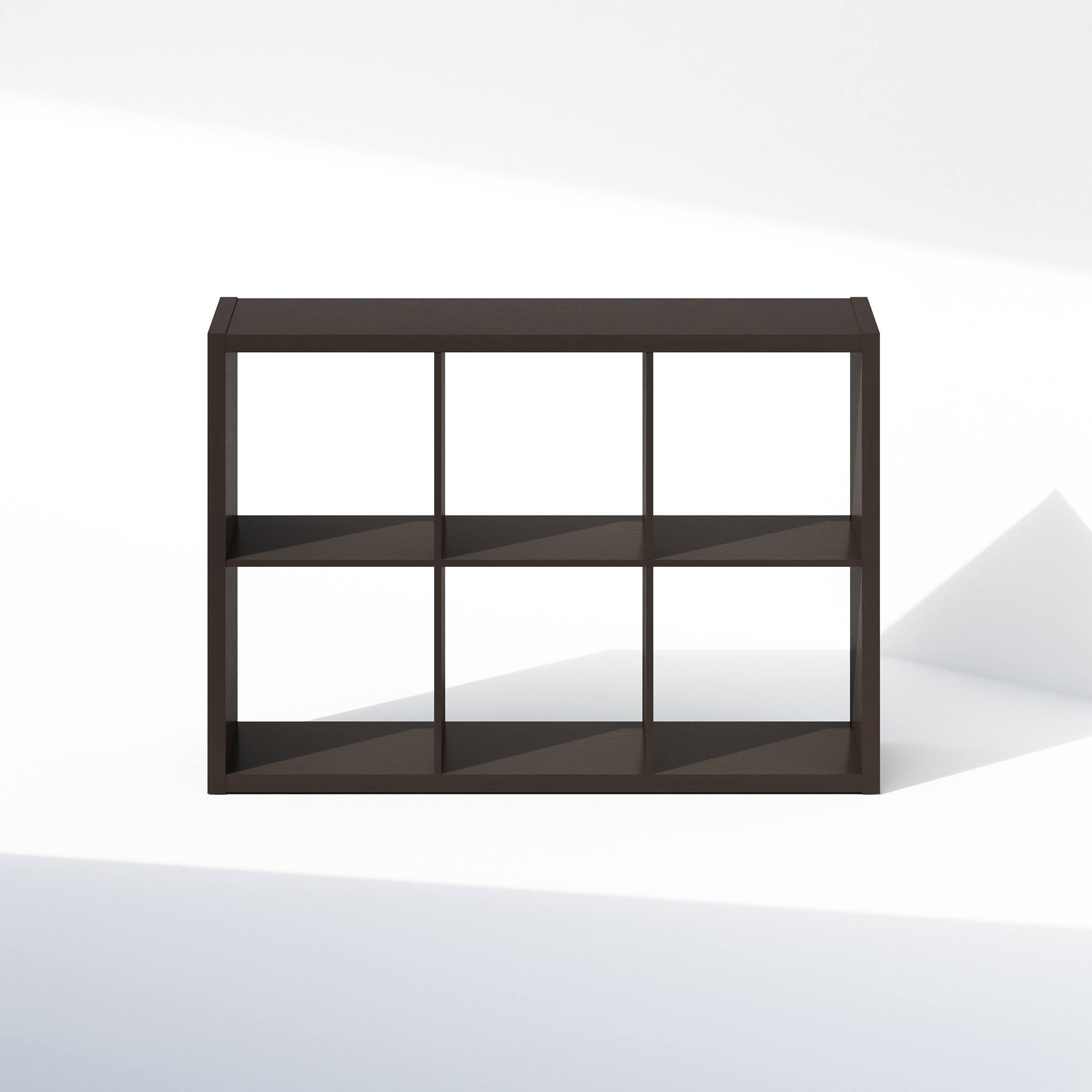 Alt View 2. Furinno - Cubic Open Back Multipurpose Clothing & Closet Storage Organizer Shelf, 6-Cube - Dark Oak.