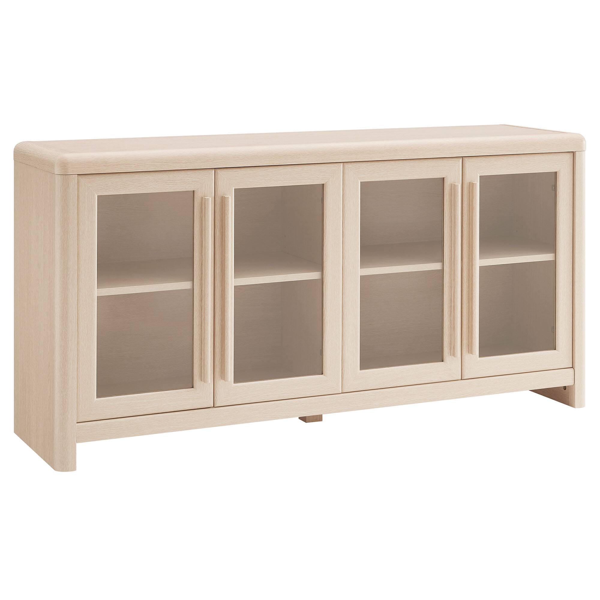 Angle. Modway - Evren 4-Door Sideboard Storage Display Cabinet by Modway - Ash.