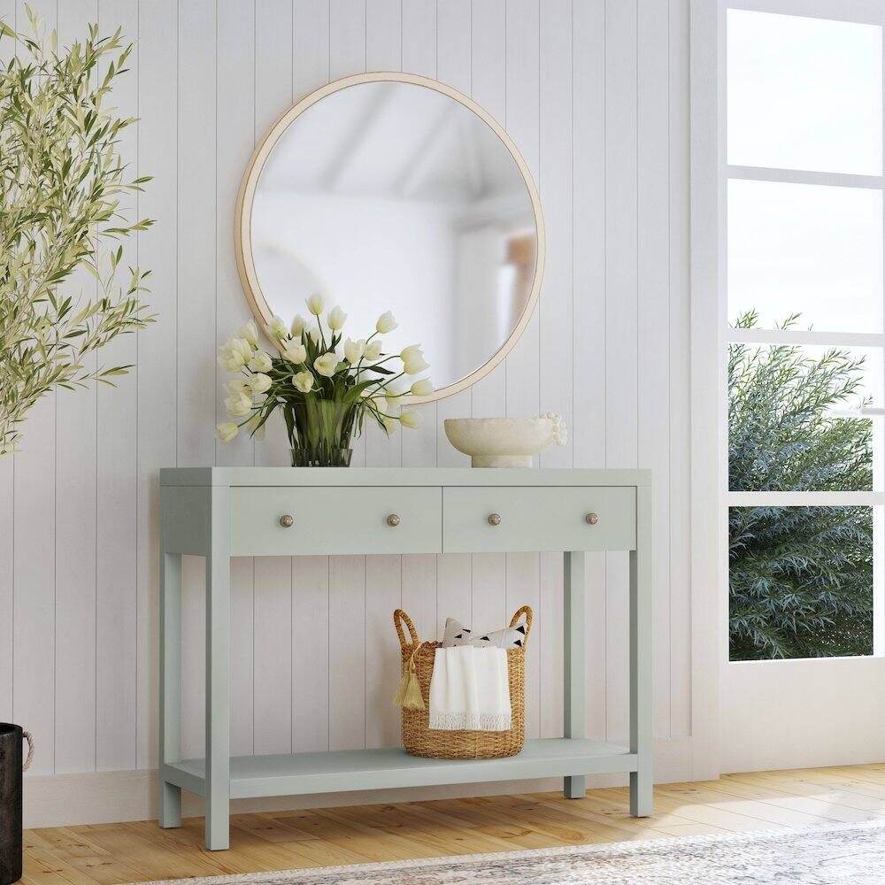 Alt View 2. Butler Specialty - Nora 2 Drawer Console Table - Green.