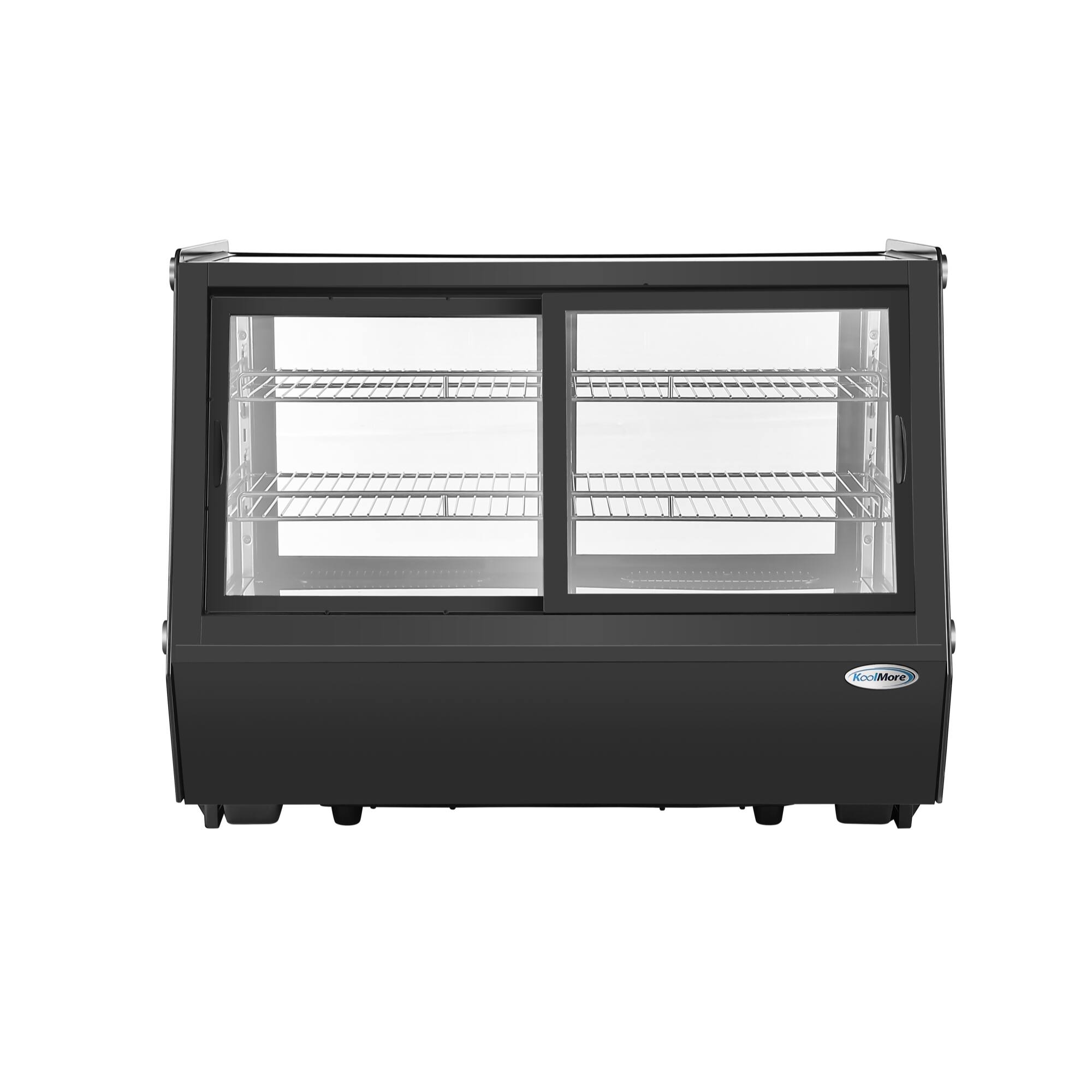 Left. Koolmore - 35 in. Self-Service Countertop Display Refrigerator in Black (CDC-165-BK) - Black.