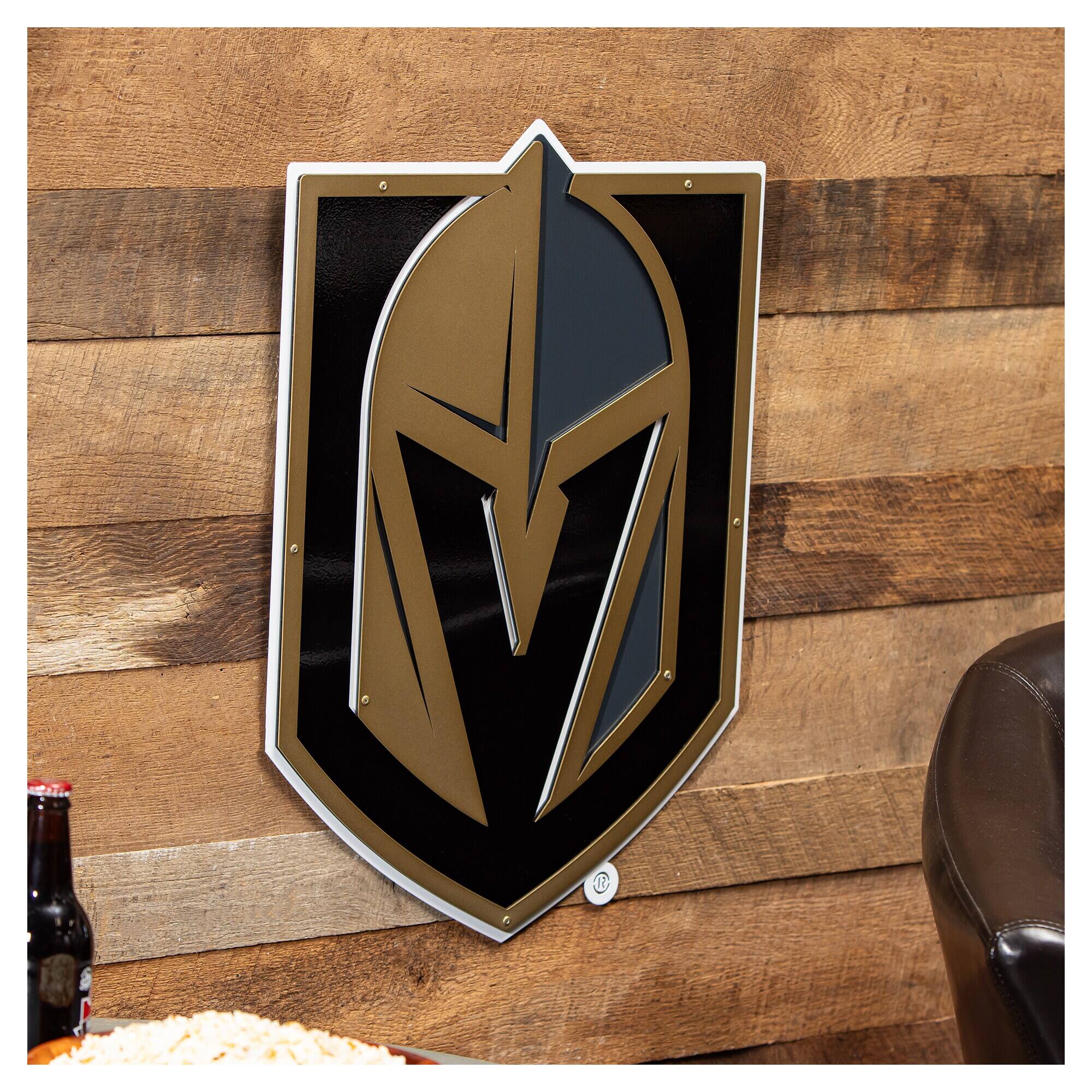 Alt View 1. Evergreen Enterprises - Vegas Golden Knights 23" Layered Metal Wall Art Sign - Multicolor.