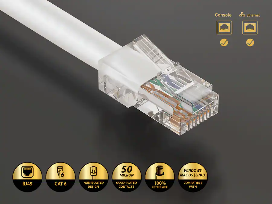 Cable Riser Outside Cable Leader Cat 6 Ethernet Cable, Non Booted 24 AWG RJ45 Patch ...