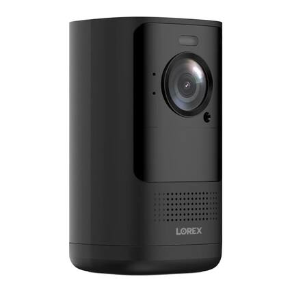 Front. Lorex - 4K Spotlight Battery Wi-Fi Security Camera - Black.