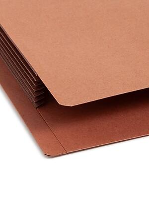 Alt View 3. Smead -  Recycled Reinforced File Pocket, 5" Expansion, Letter Size, Dark Brown/Redrope, 10/Box  - Dark Brown/Redrope.