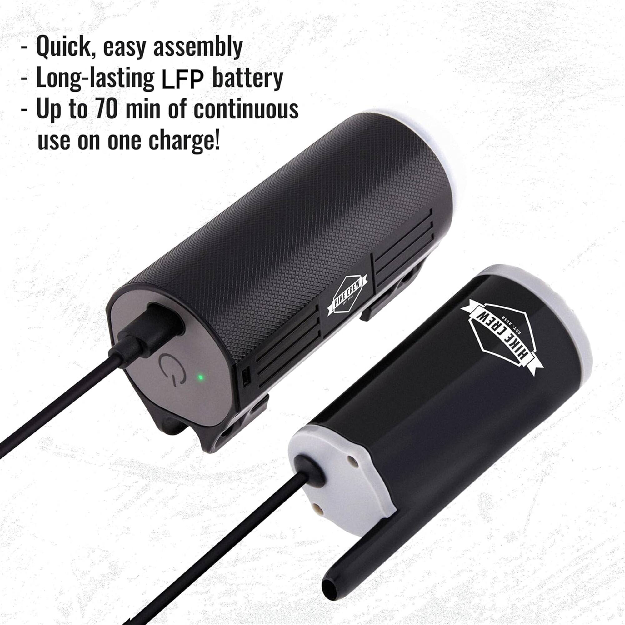 - Quick, easy assembly
- Long-lasting LFP battery
- Up to 70 min of continuous use on one charge!