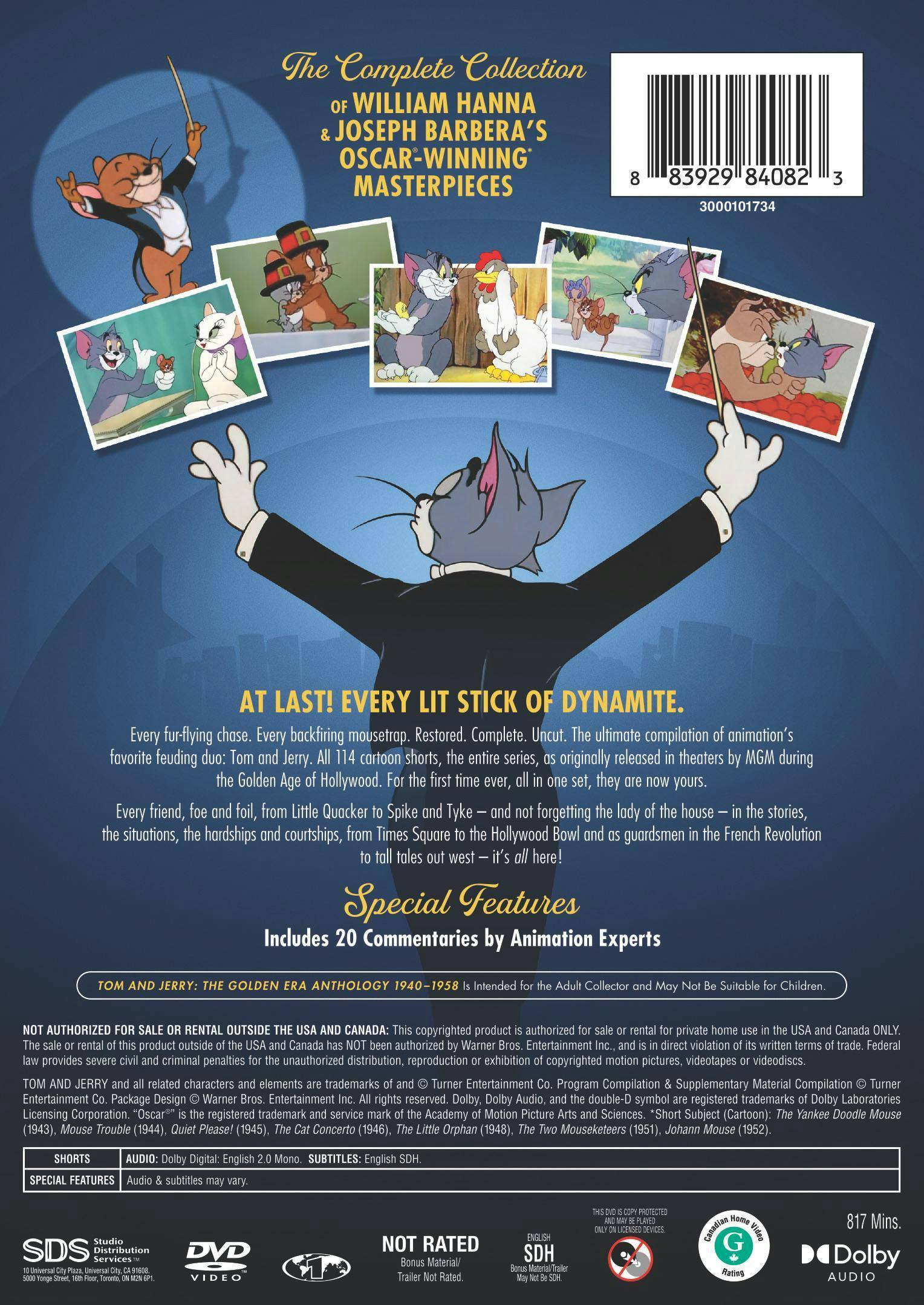 Tom and Jerry: The Golden Era Anthology (1940 1958) DVD [Standard