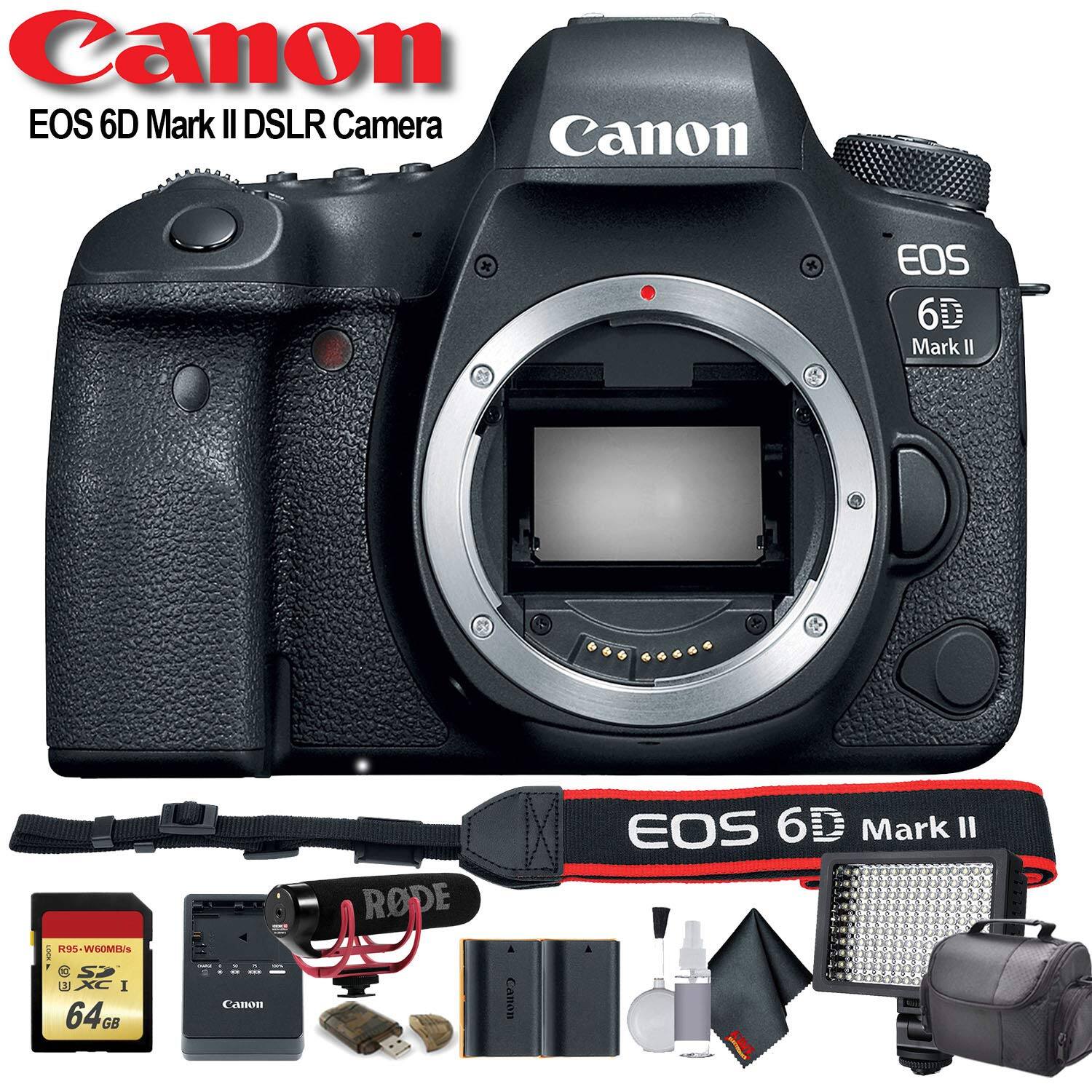 Canon EOS 6D Mark II DSLR Camera  
Canon EOS 6D Mark II  
Canon R9S-WSOMINS  
Canon RODE  
Canon EOS 6D Mark II  
64GB SD Card  
Canon EOS 6D Mark II