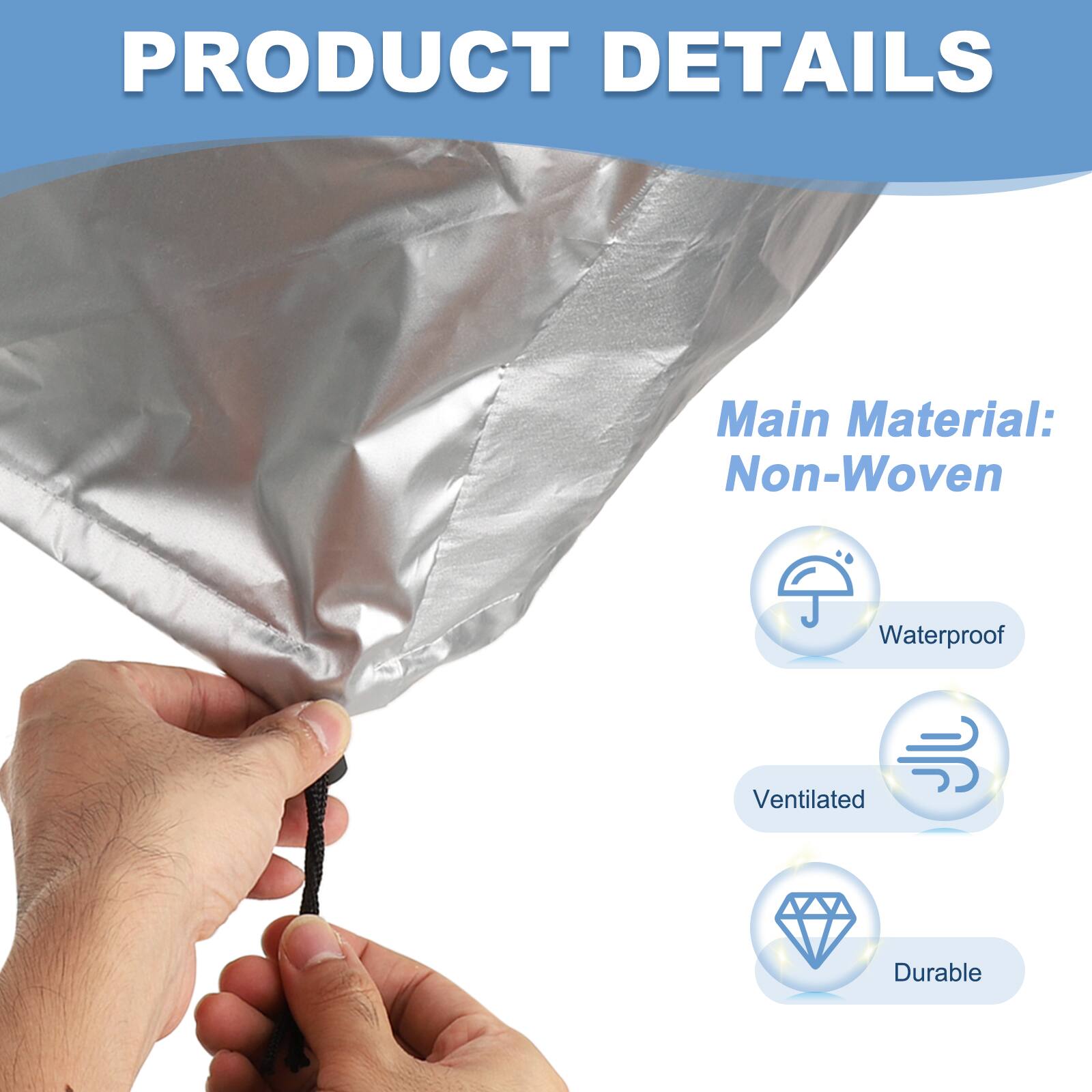PRODUCT DETAILS  
Main Material: Non-Woven  
Waterproof  
Ventilated  
Durable