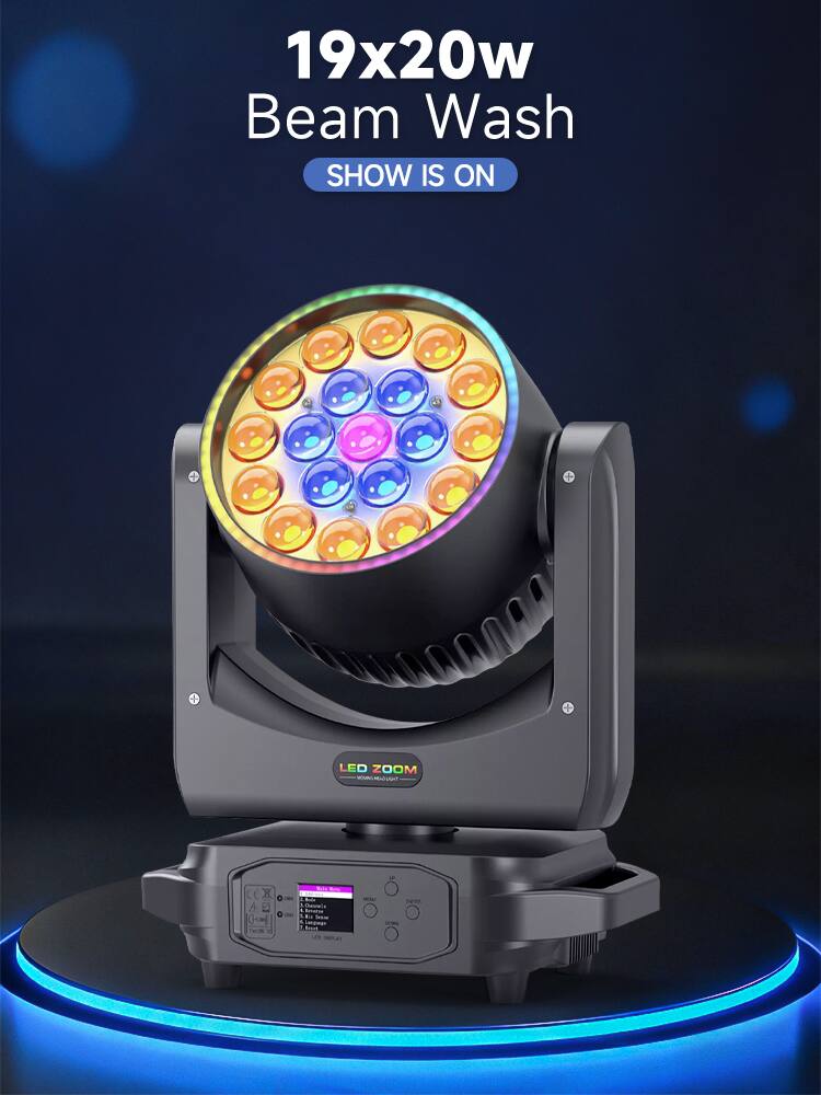 19x20w Beam Wash  
SHOW IS ON  
LED ZOOM