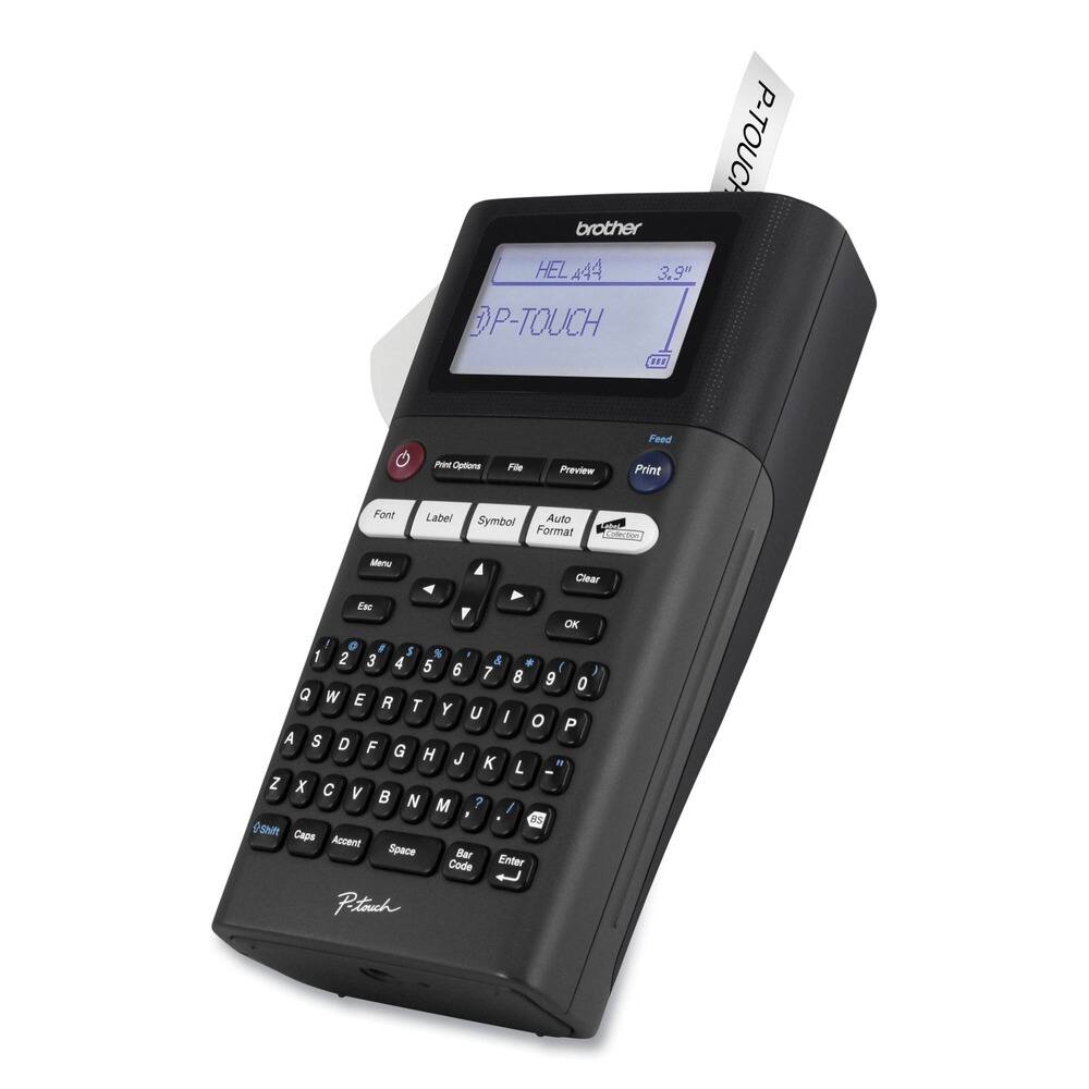 P-TOUCH  
brother  
HEL 444  
3.9"  
DP-TOUCH  

Print Captions  
File  
Font  
Label  
Symbol  
Auto Format  
Menu  
Clear  
Y  
E  
e  
F  
OK  
I  
0  
1  
S  
2  
3  
4  
5  
&  
6  
7  
e  
8  
9  
0  
Q  
W  
E  
R  
T  
Y  
U  
o  
P  
A  
S  
D  
F  
G  
H  
J  
K  
L  
-  
Z  
X  
V  
N  
M  
?  
/  
RS  
Caps  
Accent  
Space  
Code  
Enter  
P-touch  

Feed  
Preview  
Print  
Auto  
P-touch