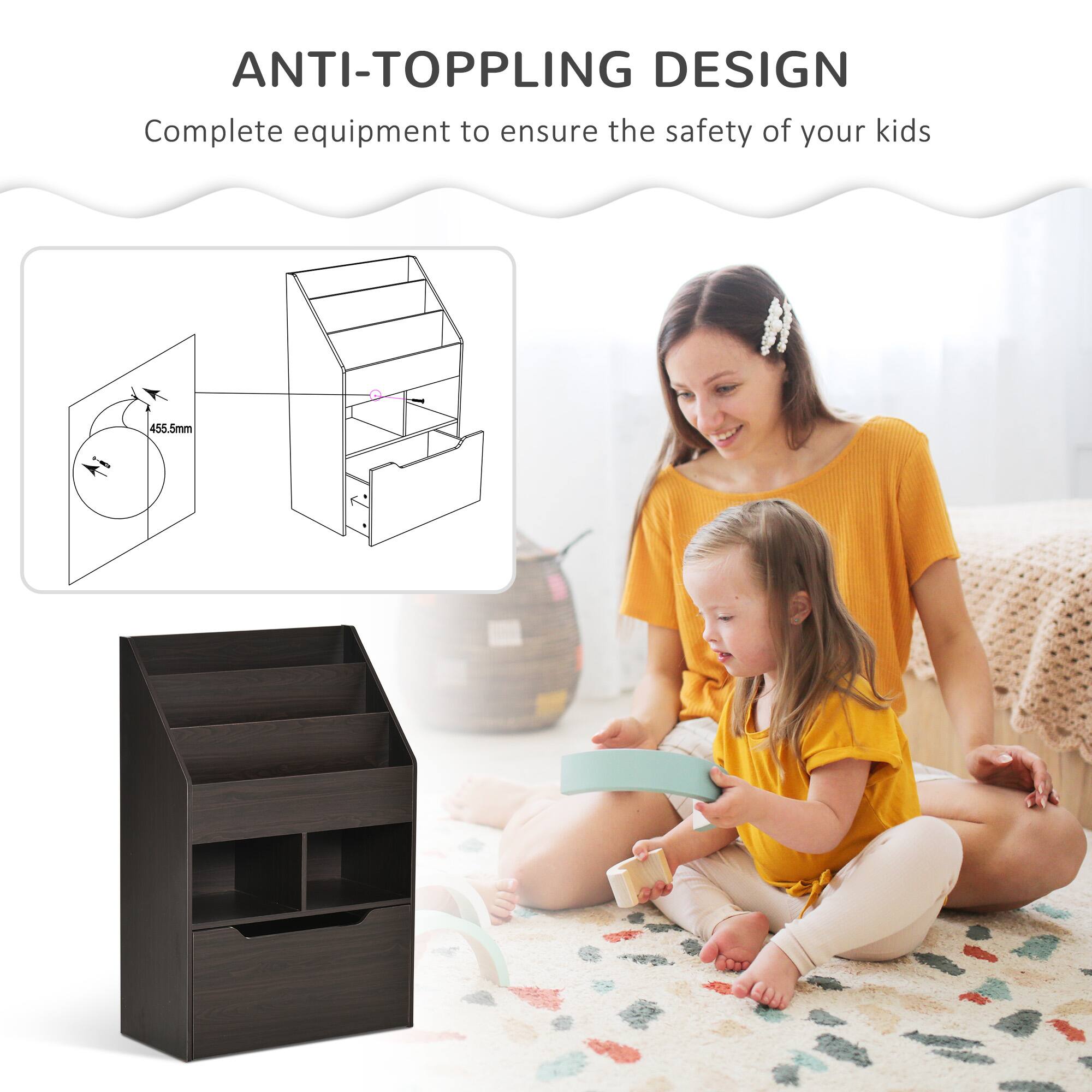 ANTI-TOPPLING DESIGN  
Complete equipment to ensure the safety of your kids  

455.5mm