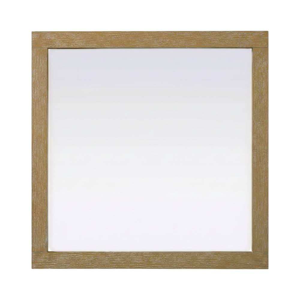 Elegant Kitchen and Bath - Noah Wooden Rectangle Mirror 30 x 36 - Linen Oak price history on PriceWatchPro