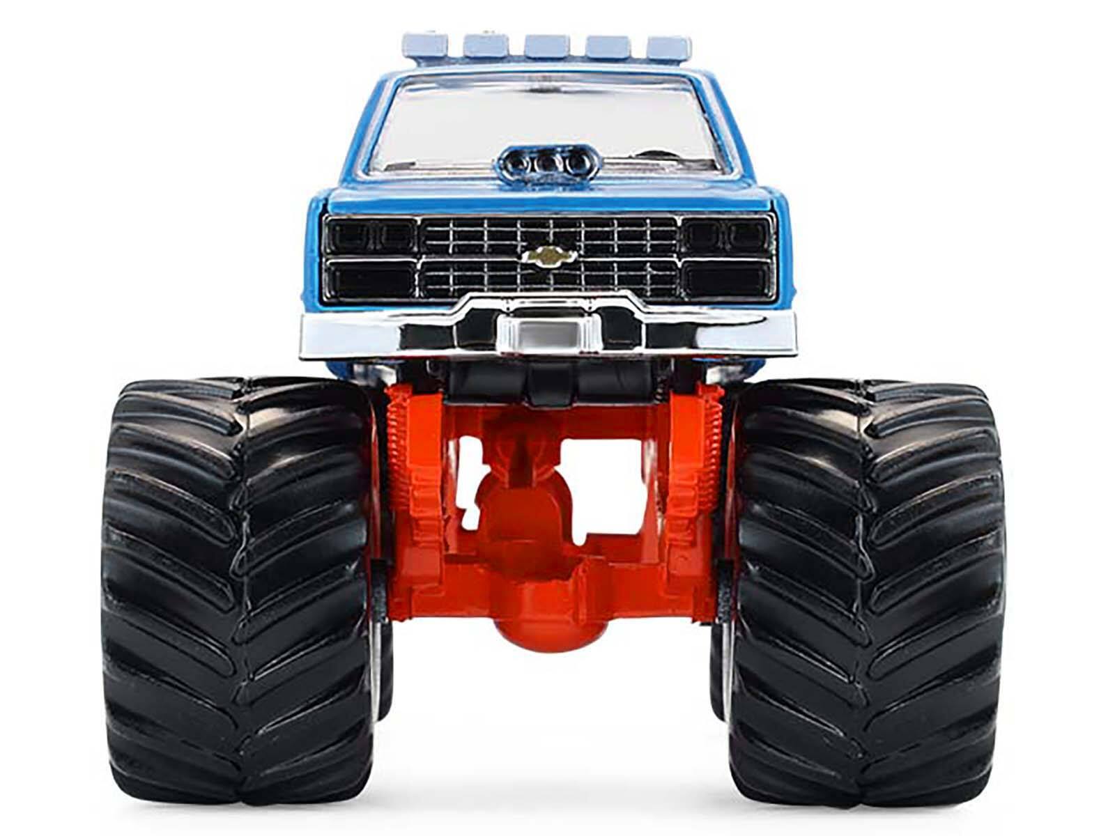 Back. Greenlight - 1983 Chevrolet C30 Monster Truck "Holman's Beast" Blue and White "Kings of Crunch" Series 16 1/64 - Blue and White.