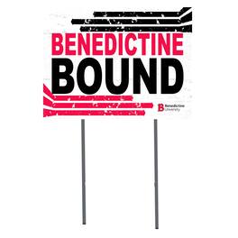 Jardine - Benedictine Eagles 18'' x 24'' Bound Yard Sign - White