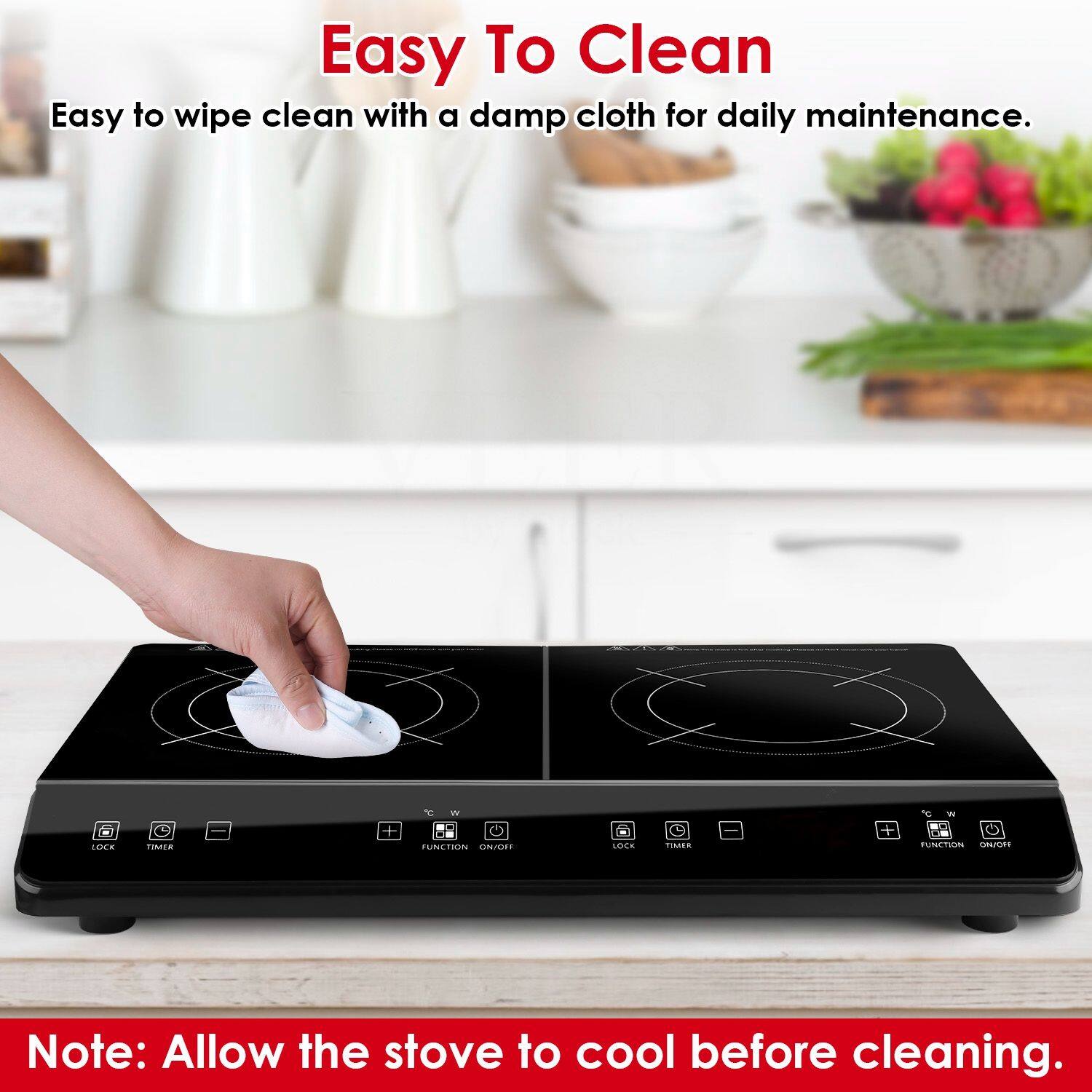 Easy To Clean

Easy to wipe clean with a damp cloth for daily maintenance.

Note: Allow the stove to cool before cleaning.