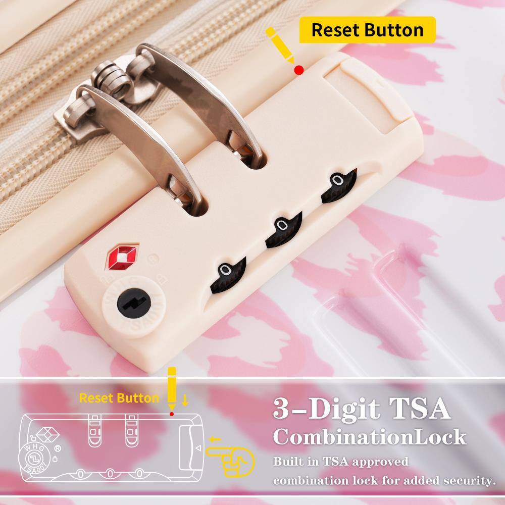 Reset Button

3-Digit TSA Combination Lock

Built-in TSA approved combination lock for added security.