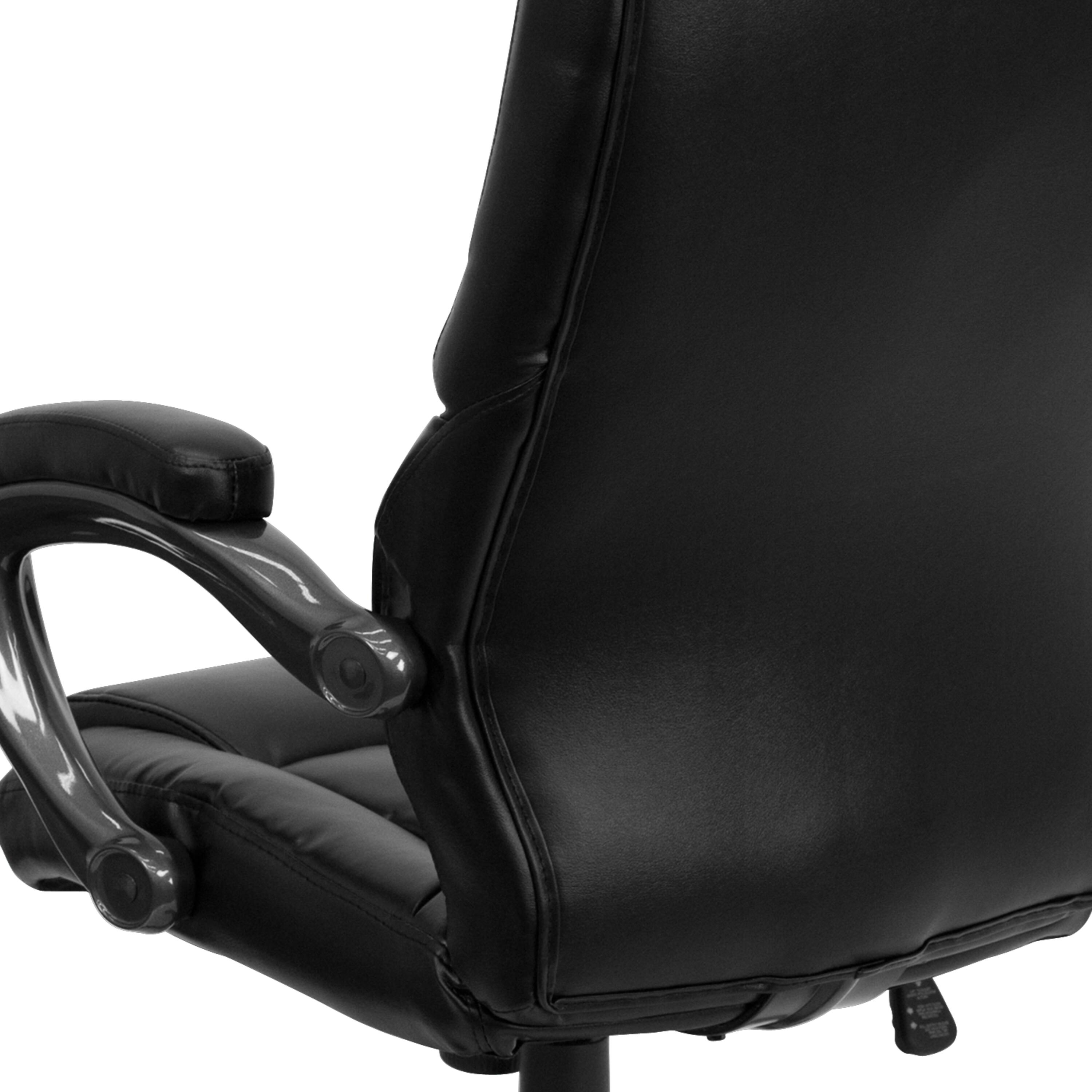 Alt View 9. Emma + Oliver - High Back LeatherSoft Executive Swivel Ergonomic Office Chair with Arms - Black.