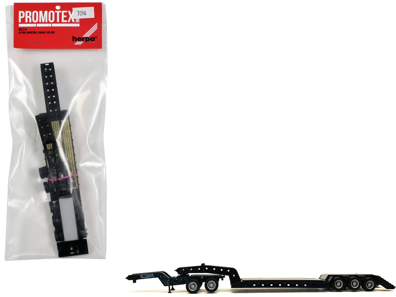 Heavy Equipment Lowboy Trailer with Jeep Black 1/87 (HO) Plastic Model by Promotex price history on PriceWatchPro