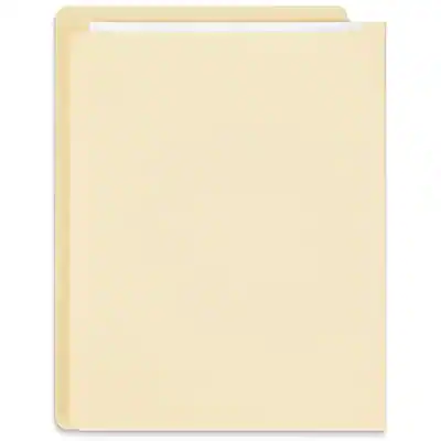 Front. Staples - Staples End Tab File Folder, Straight Cut, Letter Size, Manila, 100/Box (ST62570) - Manila.