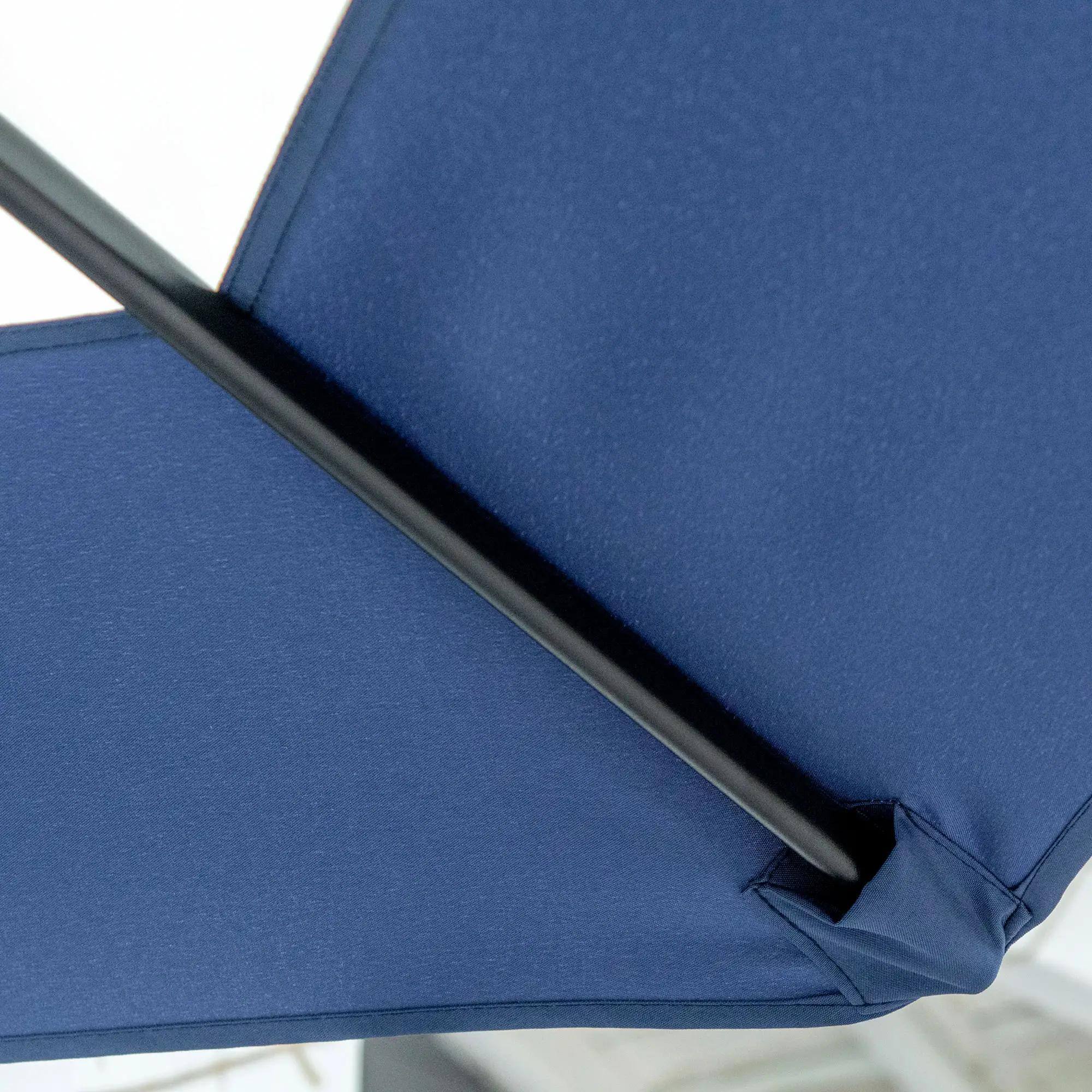 Alt View 5. Spaco - Spaco 10Ft Cantilever Patio Umbrella, Offset Crank Shade with Cross Base - Navy Blue.
