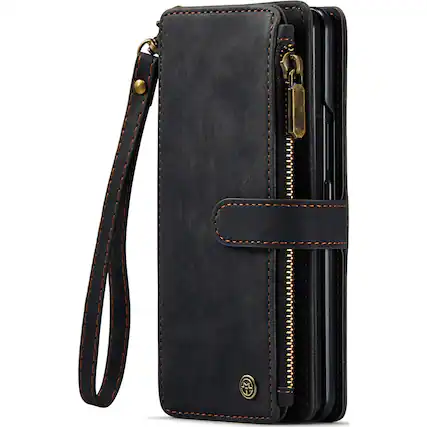 Angle. SaharaCase - Indy Series Wallet Case for Samsung Galaxy Z Fold6 - Scorpion Black.