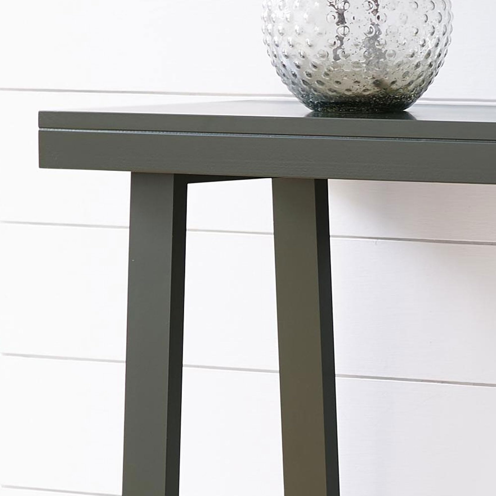 Back. Kings Brand Furniture - Kings Brand Furniture Emma Narrow Console Table with Lower Shelf - Charcoal.