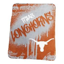 Logo Brands - Texas Longhorns 50" x 60" Classic Graffiti Fleece Throw Blanket - Brown