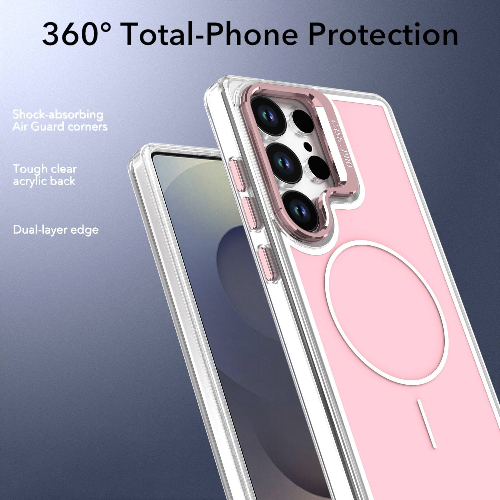 360° Total-Phone Protection

Shock-absorbing Air Guard corners

Tough clear acrylic back

Dual-layer edge