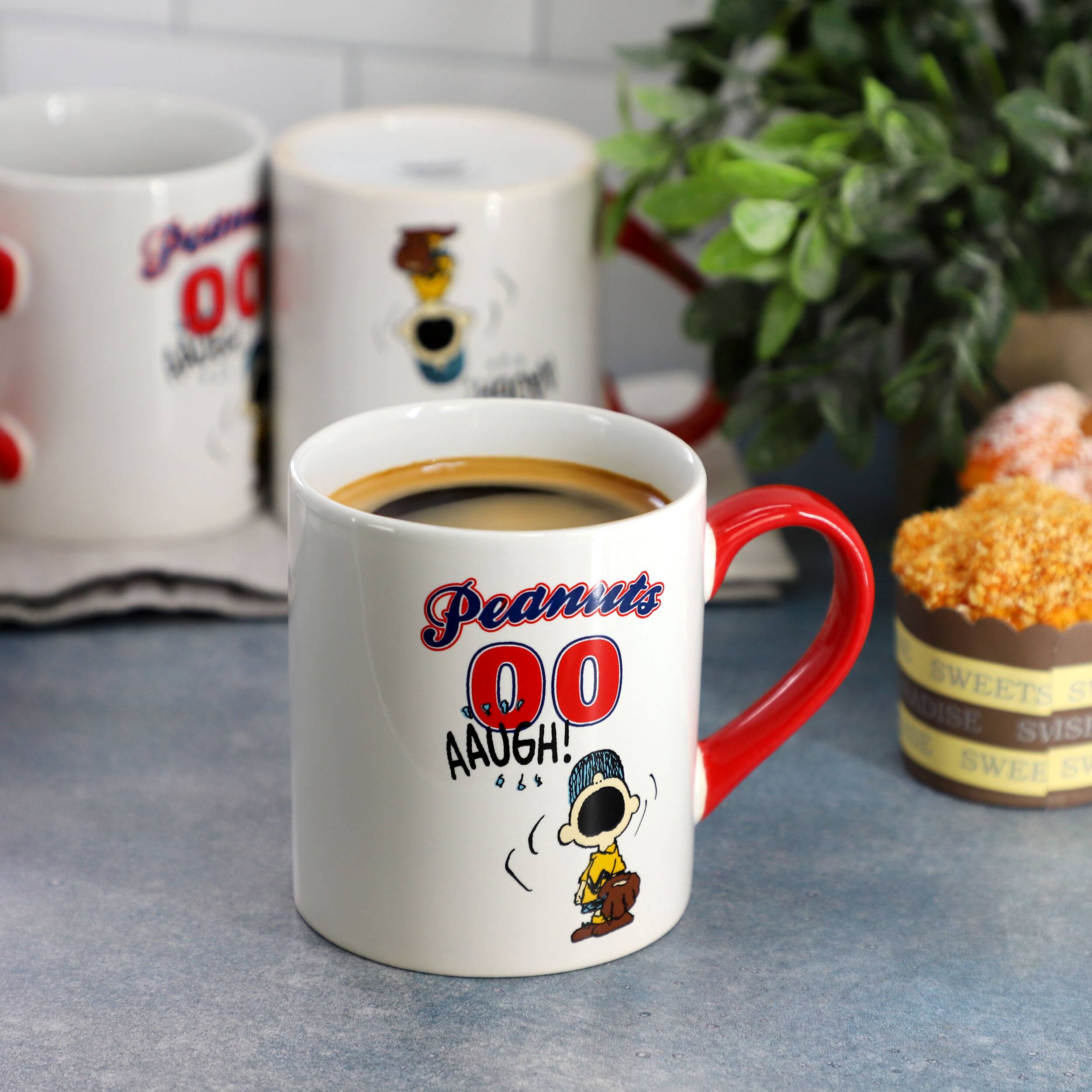 Sure, here is the corrected and grouped text from the image:

- Peanuts
- 00
- AAUGH!
- SWEETS
- ADISE
- SWISS
- SWEET