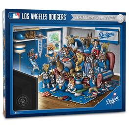 YouTheFan - Los Angeles Dodgers Purebred Fans 18'' x 24'' A Real Nailbiter 500-Piece Puzzle - Multicolor