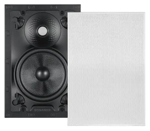 Front. Sonance - VX66 SST SINGLE SPEAKER - Visual Experience 6-1/2" 2-Way Rectangle Single Stereo In Wall Speaker (Each) - Paintable White.
