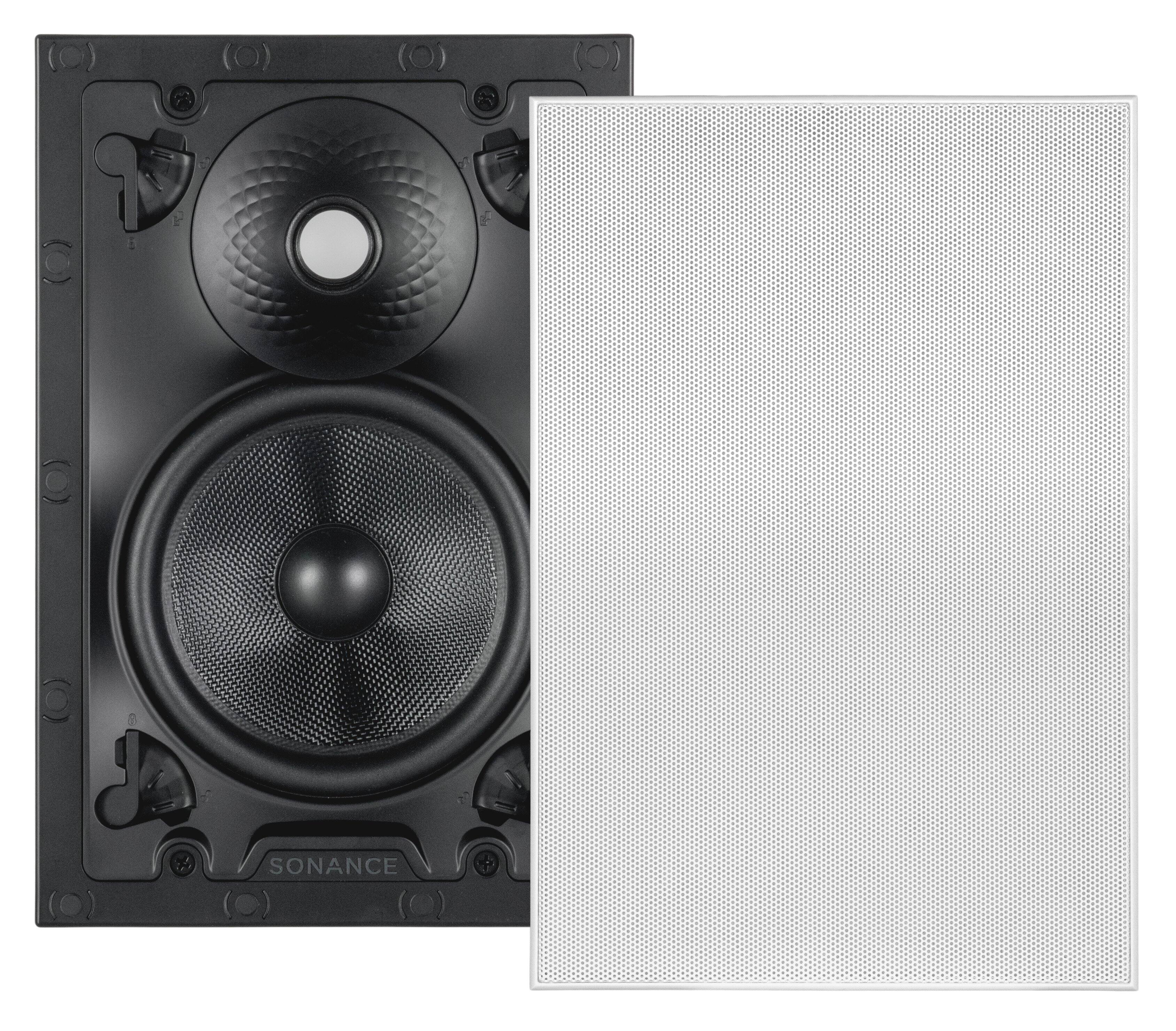 Sonance - VX66 SST SINGLE SPEAKER - Visual Experience 6-1/2" 2-Way Rectangle Single Stereo In Wall Speaker (Each) - Paintable White