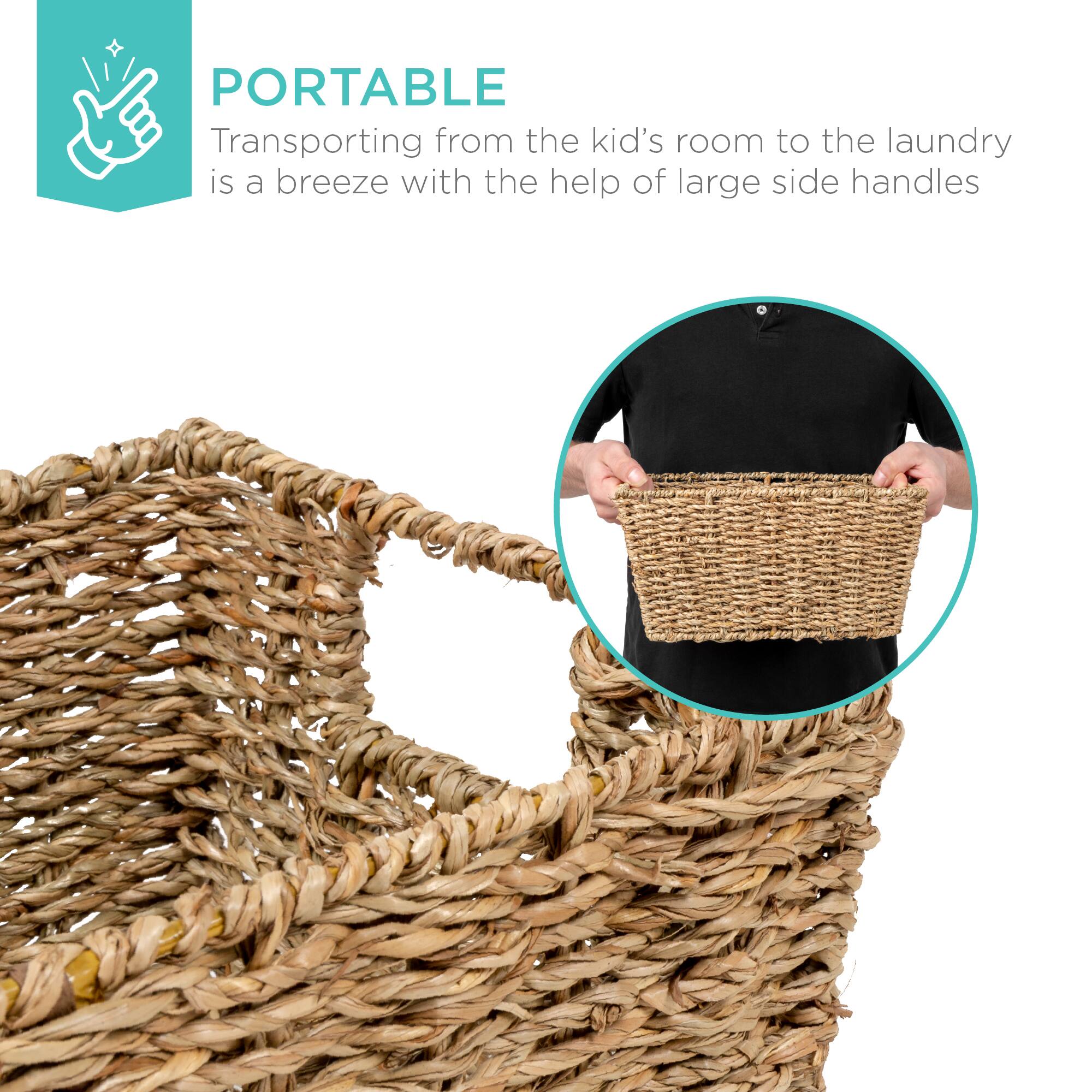 PORTABLE  
Transporting from the kid's room to the laundry is a breeze with the help of large side handles