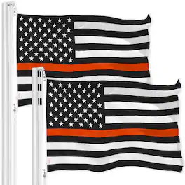 G128 - American Flag 3x5 ft 2-Pack, 150D Polyester Printed - Assorted Colors