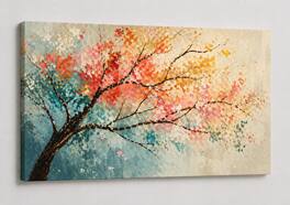 FC Design Large Canvas 24x36" Colorful Tree Branch Floral Nature Art ...