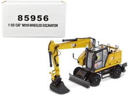 CAT Caterpillar M318 Wheeled Excavator Yellow with Operator "High Line" Series 1/50 Diecast Model by Diecast Masters - Yellow