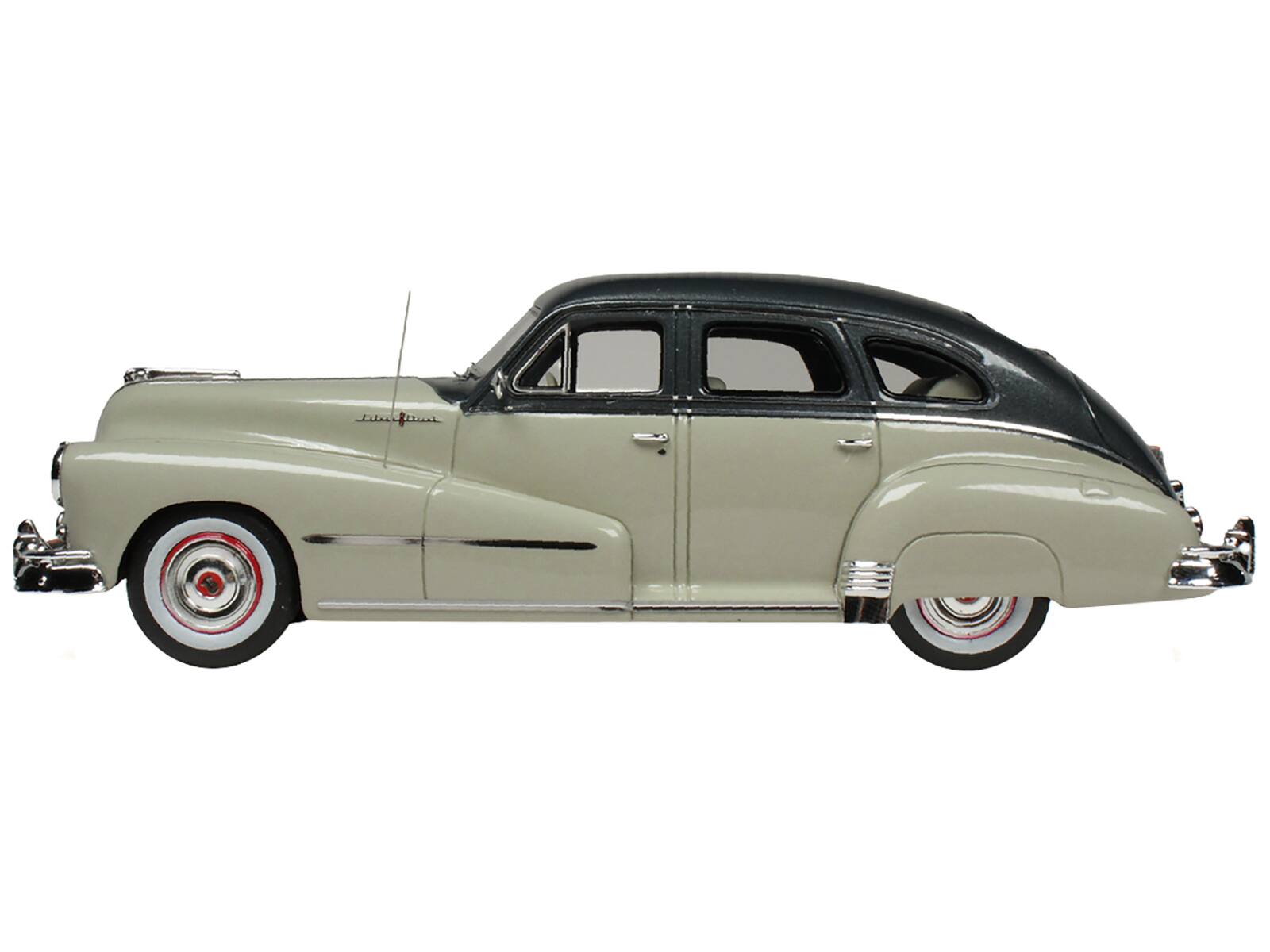 Left. Goldvarg Collection - 1948 Pontiac 4 Door Sedan Oyster Gray 2-Tone Limited Edition to 200 pieces Worldwide 1/43 Model Car - Gray.