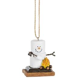 Ganz - S'Mores Roasting Marshmallows Christmas Tree Ornament - White