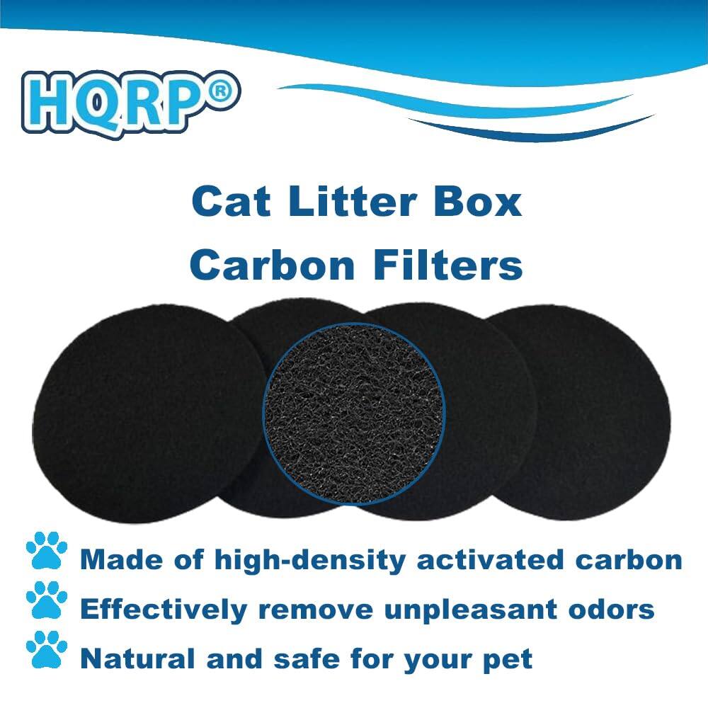 HQRP® Cat Litter Box Carbon Filters

Made of high-density activated carbon  
Effectively remove unpleasant odors  
Natural and safe for your pet