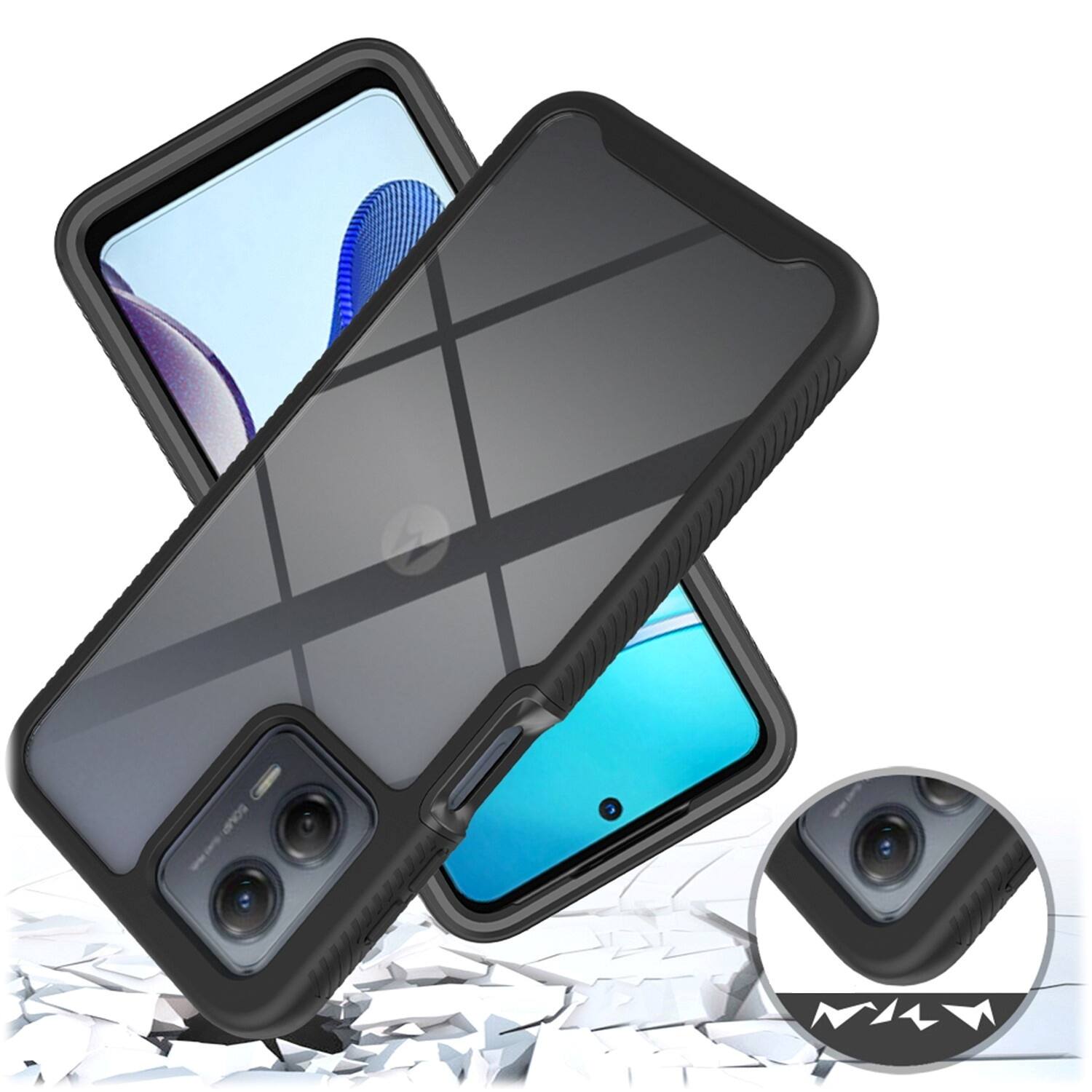 Alt View 17. SaharaCase - GRIP Series Case for Motorola G 5G (2023) - Black/Clear.