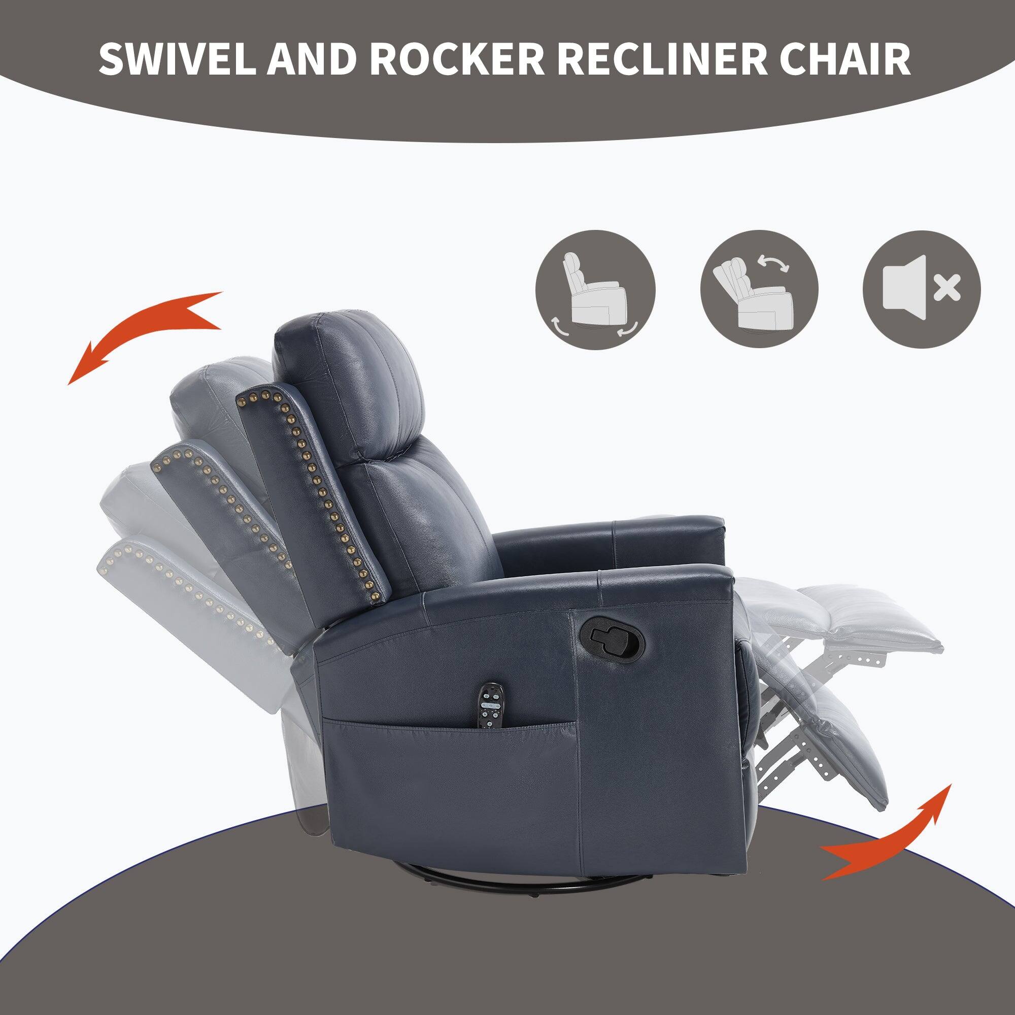 SWIVEL AND ROCKER RECLINER CHAIR