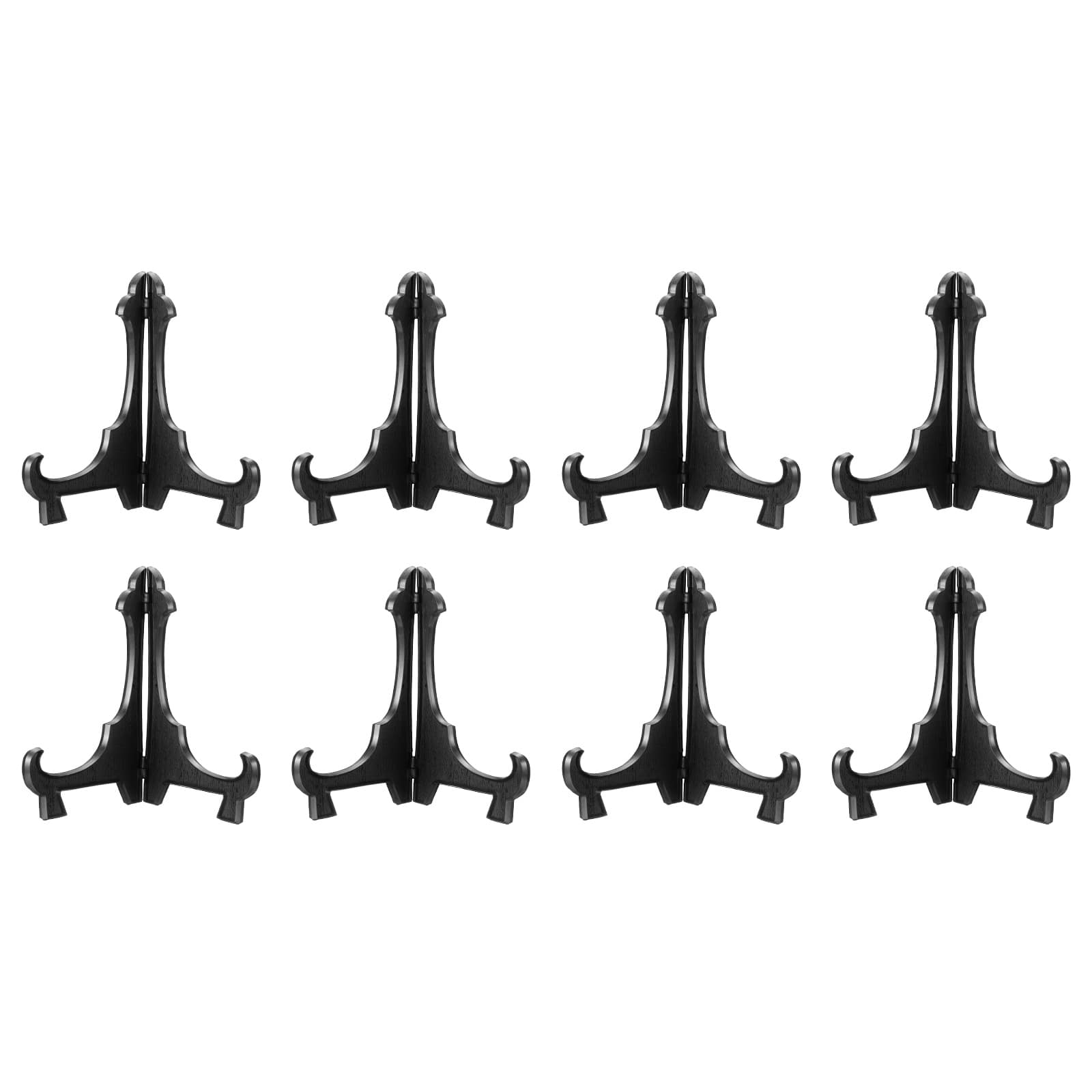 Unique Bargains - 8pcs Acrylic Easels Plate Stands 7.09 Inch Folding Display Holder for Frames Pictures Magazines - Black price history on PriceWatchPro