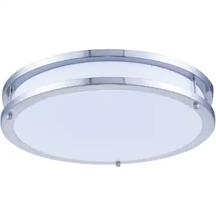 Front. Living District - LED Surface Mount L:16 W:16 H:3 25W 1750LM - White And Nickel.