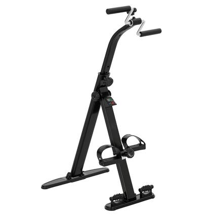 Front. Soozier - Soozier Pedal Exerciser, Foldable Hand Arm Knee and Leg Exercise Bike, Height-adjustable - Black.