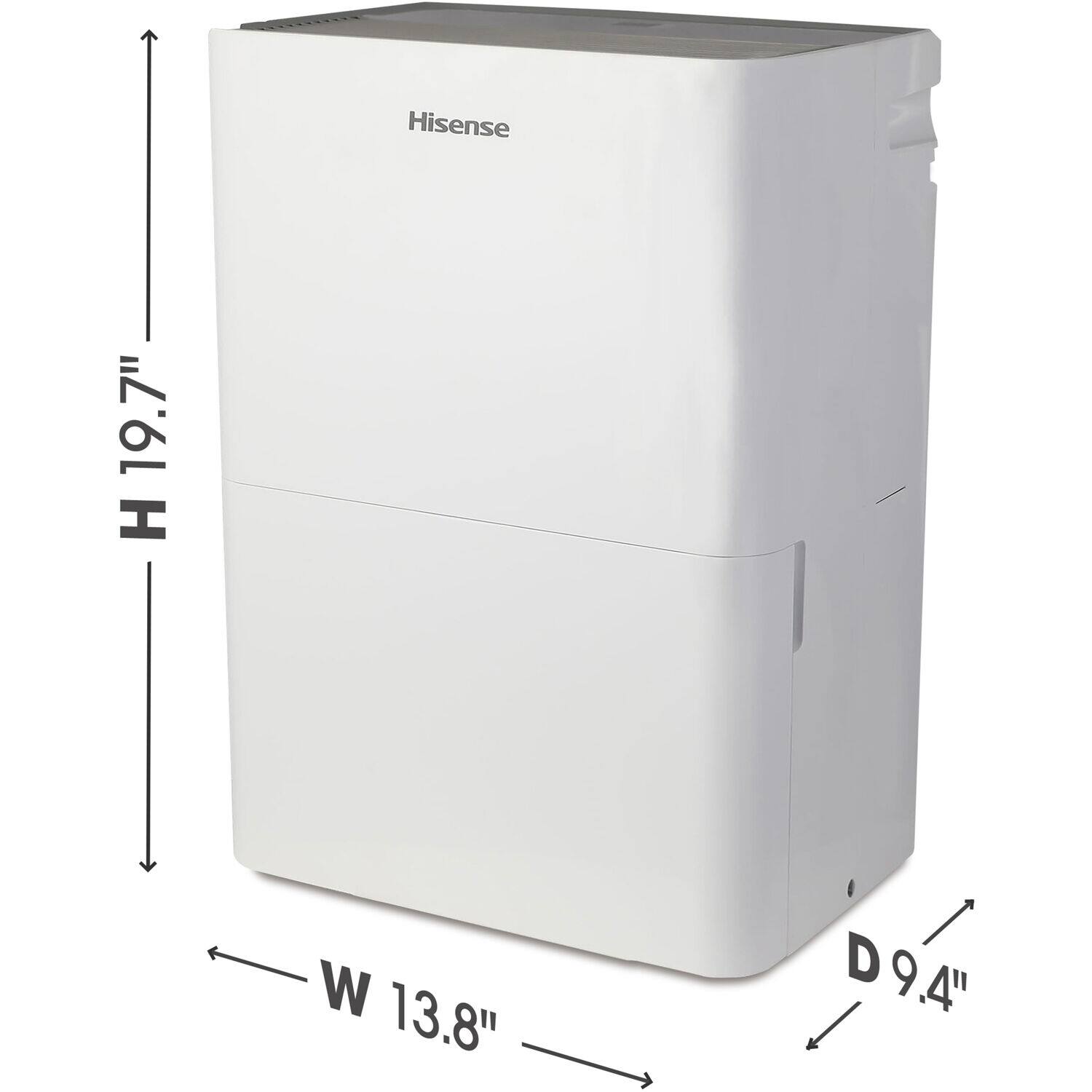 Hisense 19.7" H W 13.8" D9.4"