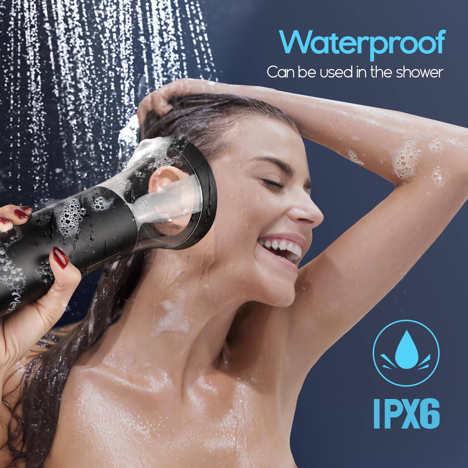 Waterproof  
Can be used in the shower  
IPX6