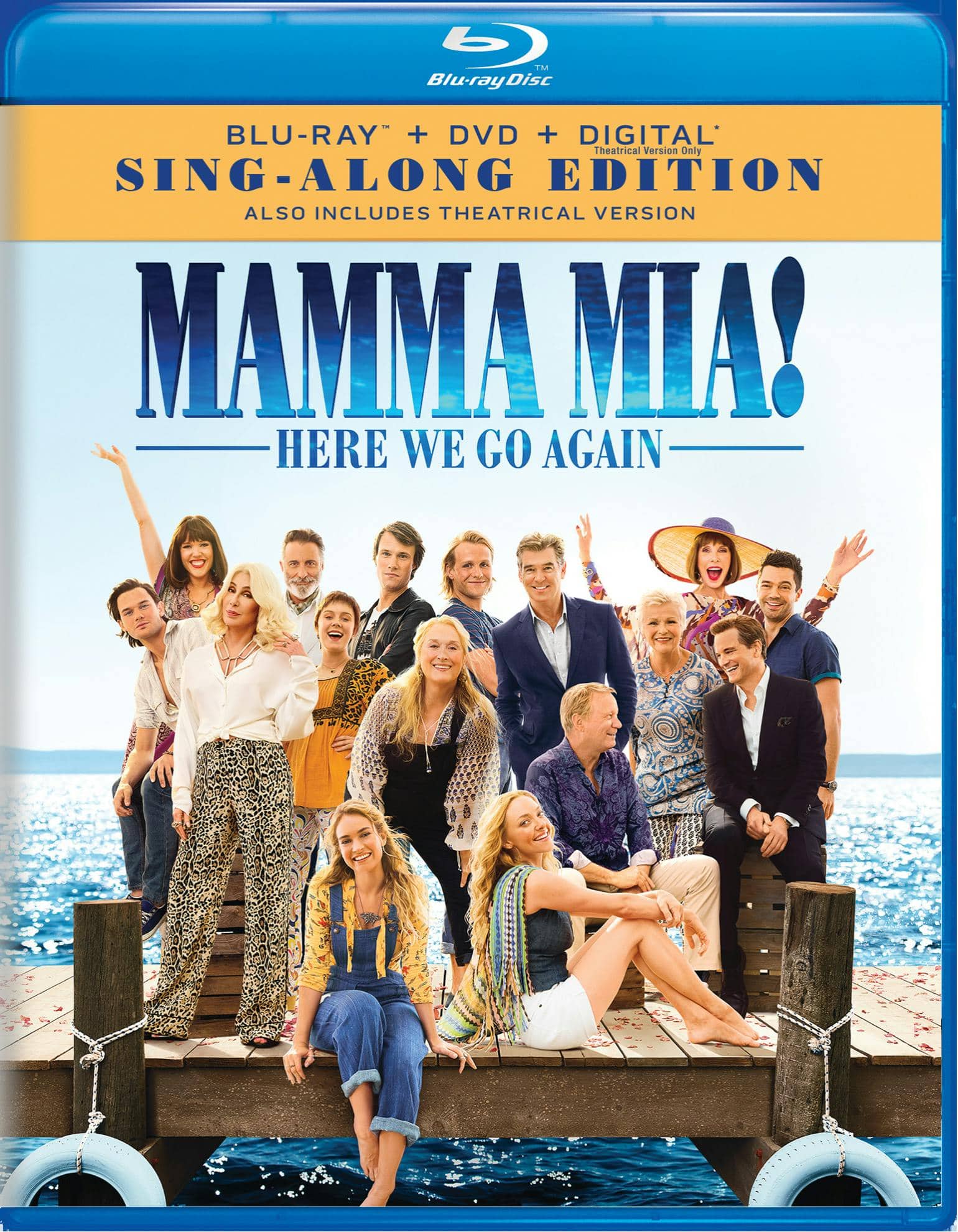 Front. Mamma Mia! Here We Go Again (Sign-Along Edition DVD + Digital) [Blu-ray].