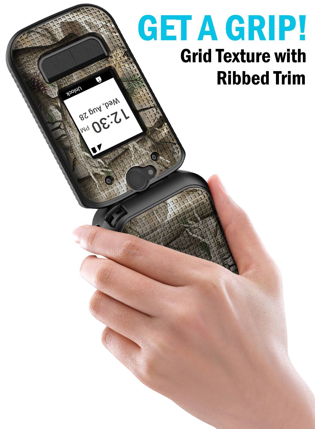 GET A GRIP!  
Grid Texture with Ribbed Trim  
Unlock Wed, 28 12:30 PM