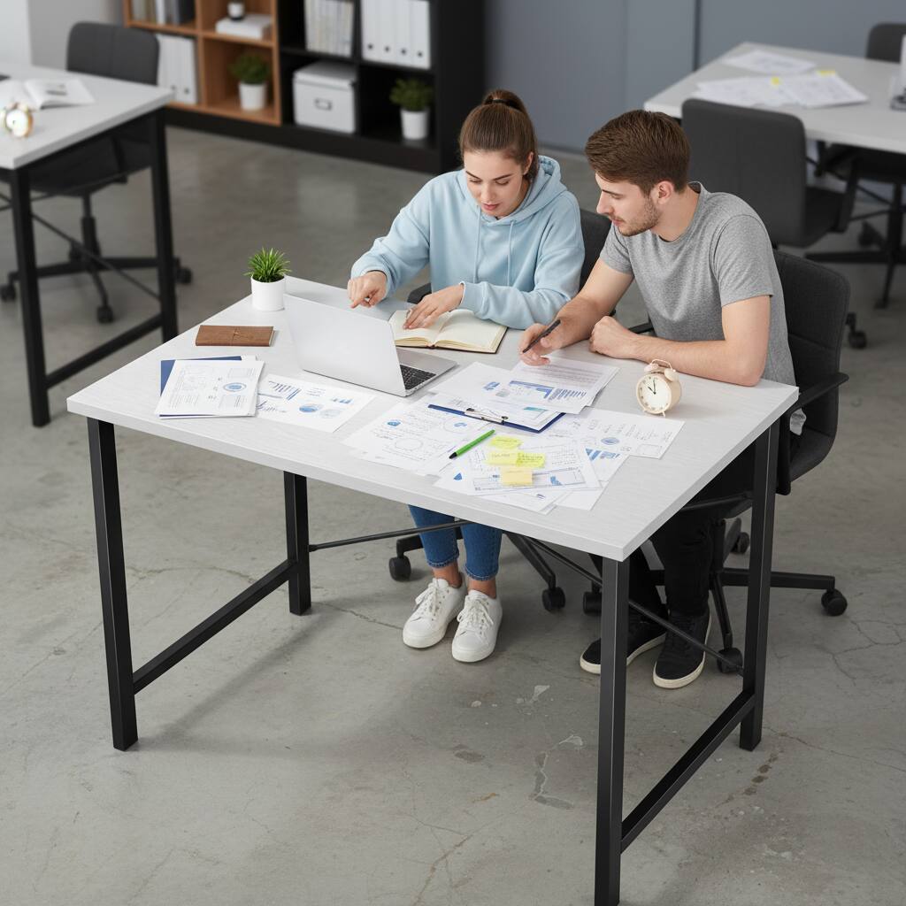 Alt View 5. AOITUN - 31-Inch White Small Computer Desk - Compact Desk and Chair Set for Home Office - White.